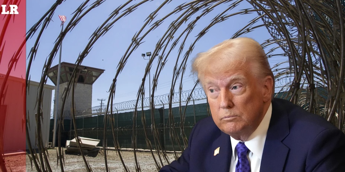 Donald Trump alista Guantánamo para encarcelar a migrantes detenidos en Estados Unidos.