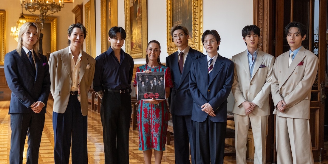 Sheinbaum recibe a BTS en Palacio Nacional