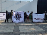 Elementos de la Marina y Guardia Nacional participaron en el operativo de seguridad desplegado en Zihuatanejo.