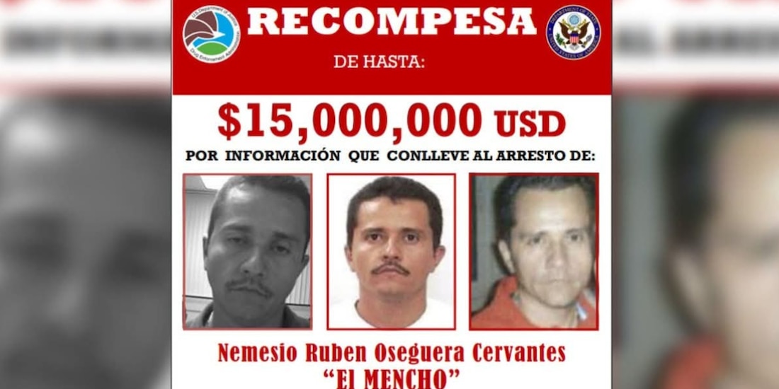 Recompensa por información sobre "El Mencho"