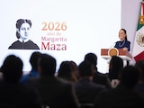 Claudia Sheinbaum este jueves en Palacio Nacional.