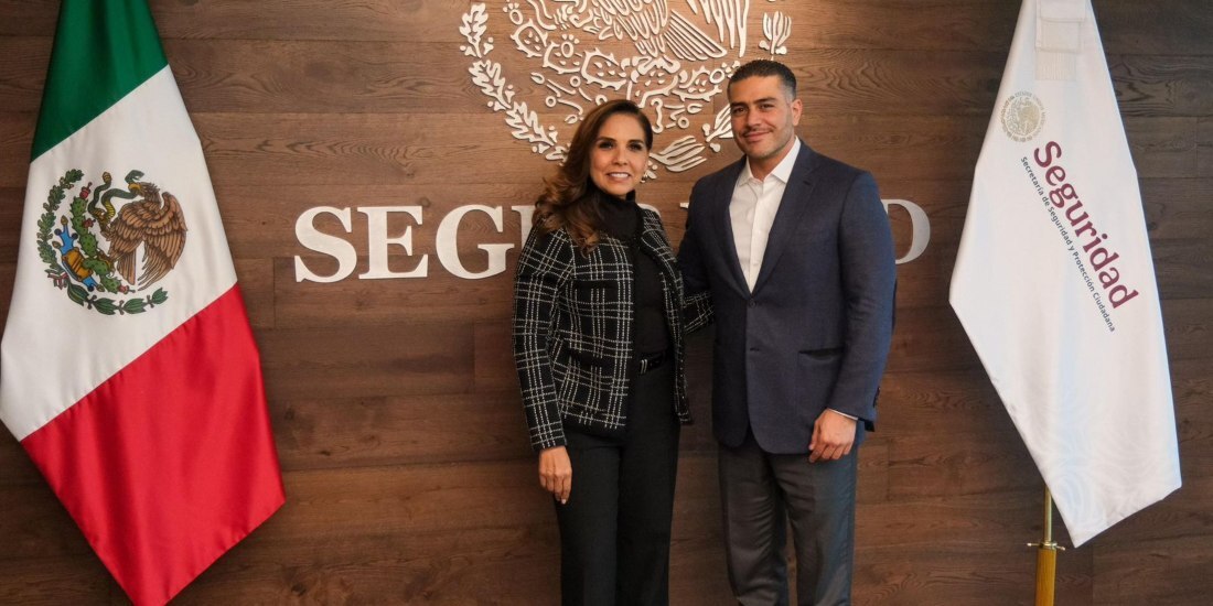 Mara Lezama revisa con Omar García Harfuch avances de Estrategia Nacional de Seguridad en Quintana Roo.