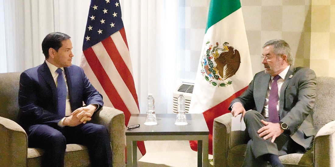 Marco Rubio y el canciller De la Fuente, el 13 de noviembre de 2025.