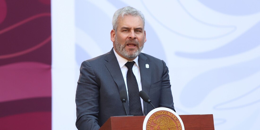Alfredo Ramírez Bedolla, durante la presentación del Plan Michoacán