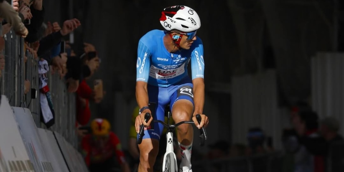 Isaac del Toro después de finalizar la Tirreno-Adriático