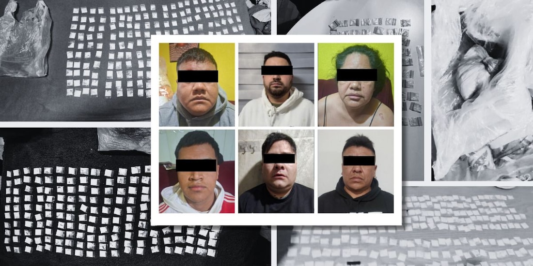 Detienen a seis en Azcapotzalco, presuntamente relacionados con casos de robo a casa habitación y narcomenudeo.