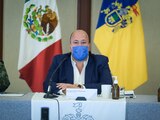 El gobernador de Jalisco, Enrique Alfaro encabeza el informe sobre incidencia delictiva en la entidad.