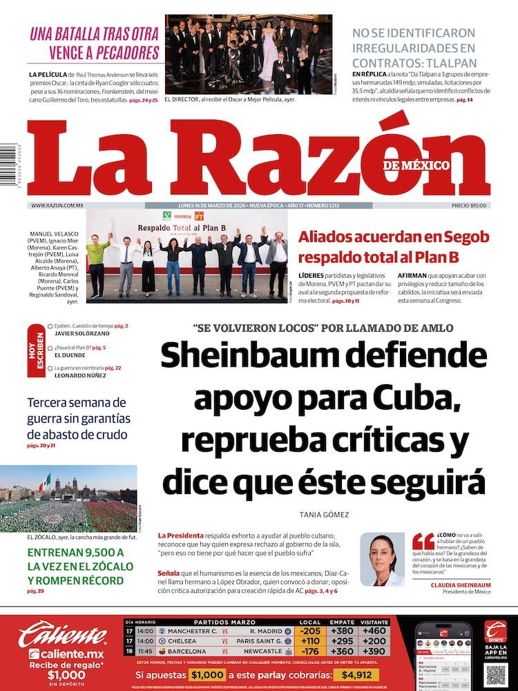 La Razón 16 Marzo 2026