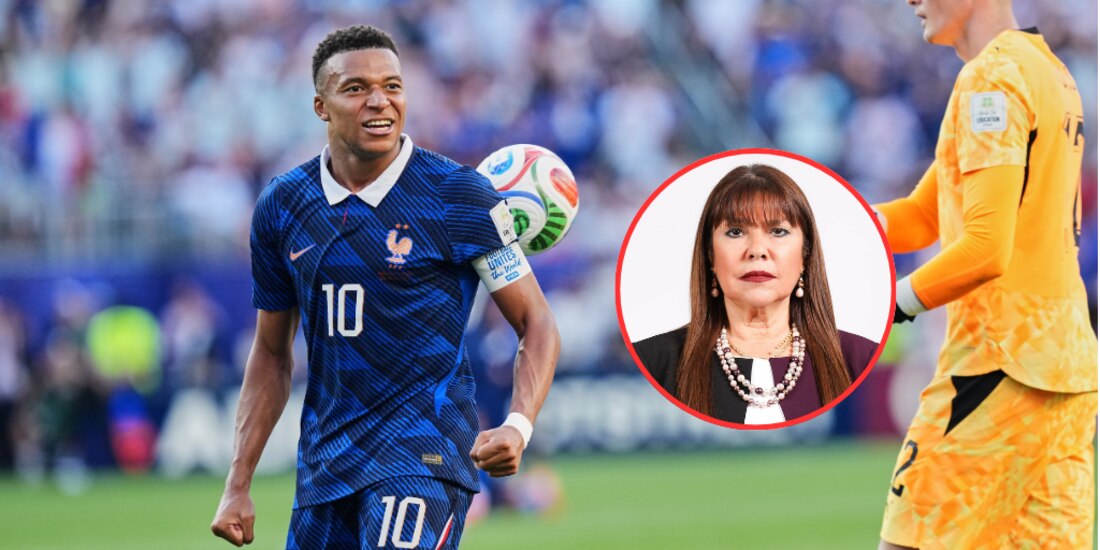 Kylian Mbappé durante el partido ante Paraguay.