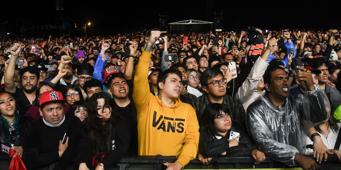 Fans durante el concierto de Papa Roach en el Vans Warped Tour, el 12 de septiembre de 2026.