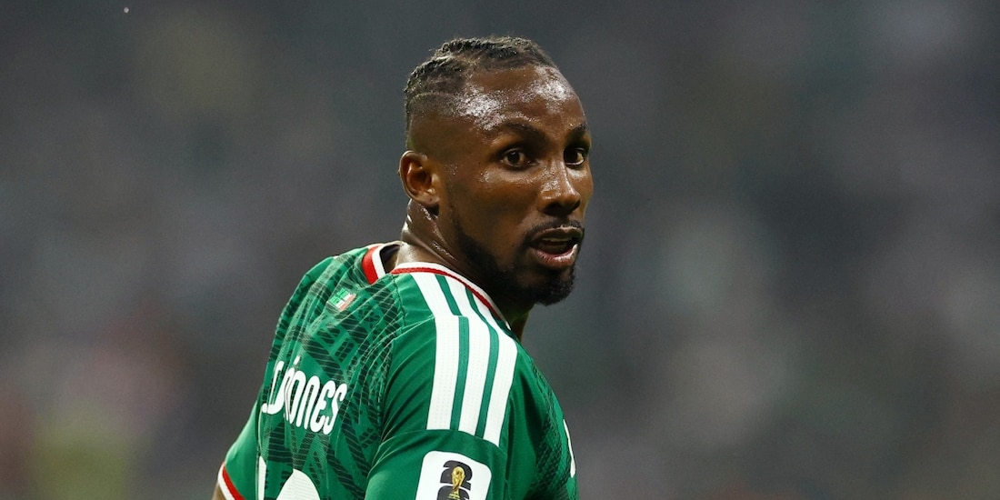 Julián Quiñones durante el México vs Inglaterra de octavos de final del Mundial 2026.