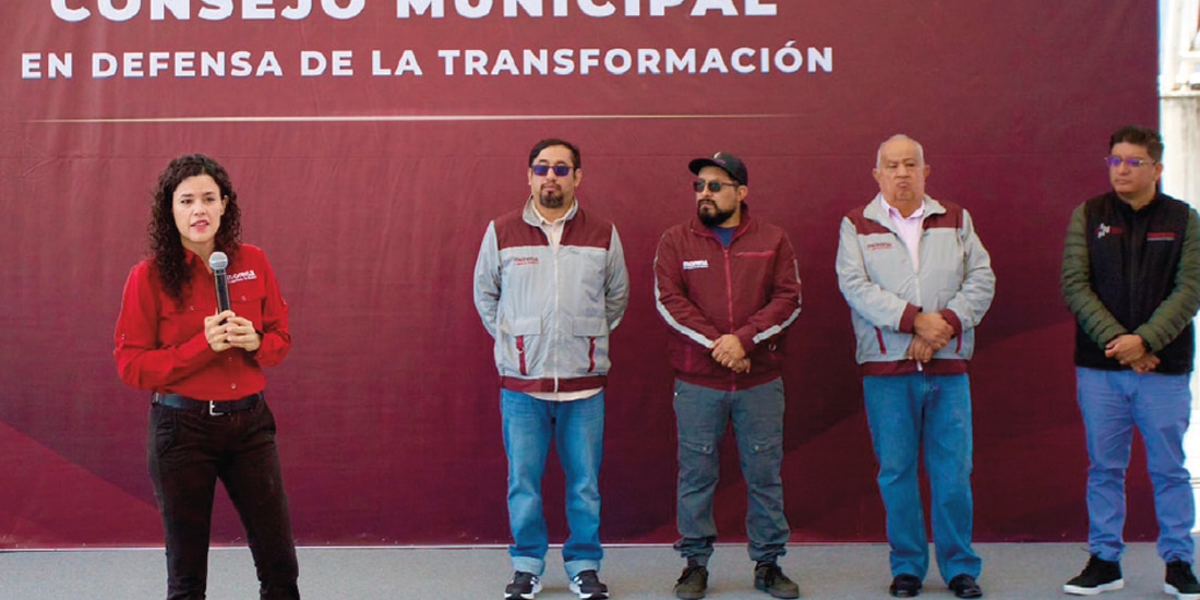 La Presidenta de Morena, Luisa María Alcalde, el 29 de marzo pasado en un acto.