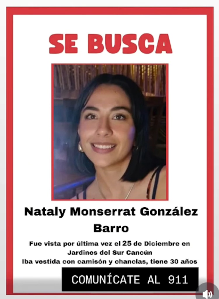 Nataly Monserrat González Barro está desaparecida