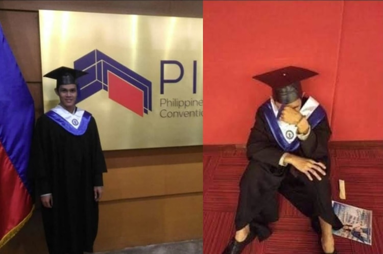 Joven llora porque su familia no fue a su graduación