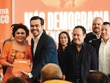 De izq. a der.: Alejandra Barrales, Ivonne Ortega, Jorge Álvarez Máynez, Clemente Castañeda y Luis Donaldo Colosio, ayer.