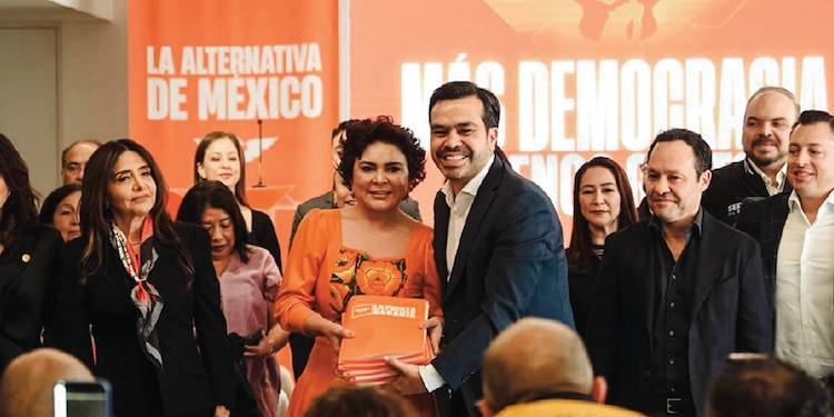 De izq. a der.: Alejandra Barrales, Ivonne Ortega, Jorge Álvarez Máynez, Clemente Castañeda y Luis Donaldo Colosio, ayer.