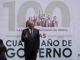 El mandatario, durante su informe trimestral de Gobierno, ayer.