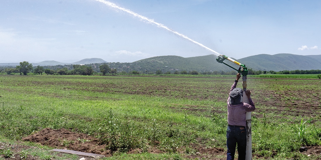 tecnificación de la irrigación en el campo morelense, por parte de Conagua.