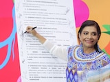 La Jefa de Gobierno, Clara Brugada Molina, durante la presentación del Código de Ética, Honestidad y Cero Corrupción.