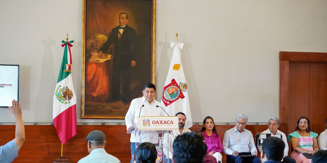 El gobernador de Oaxaca, Salomón Jara.