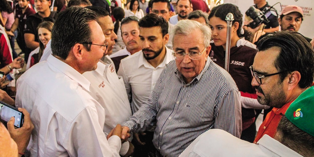 El gobernador Rocha y el exdirector del deporte de Guasave (izq.), en imagen de archivo.