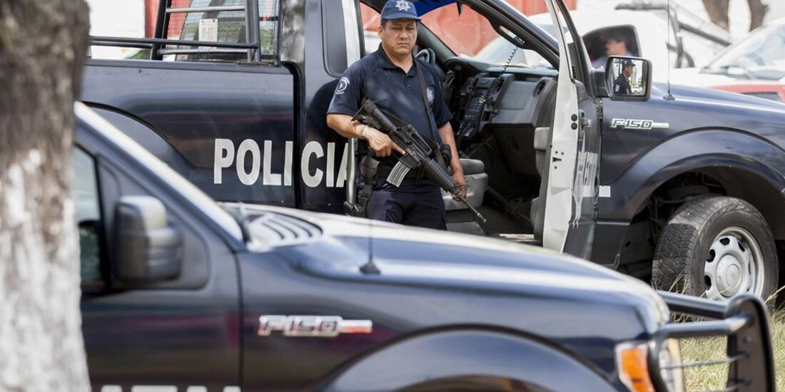 Un policía en Villahermosa, Tabasco