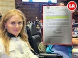 Senadora Claudia Anaya Mota, del PRI, exhibió la supuesta petición a la Cancillería.