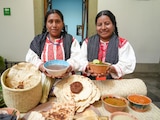 Mujeres oaxaqueñas en la imagen.