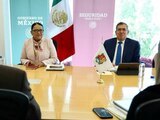 Rosa Icela Rodríguez se reúne con Miguel Ángel Navarro, gobernador de Nayarit.