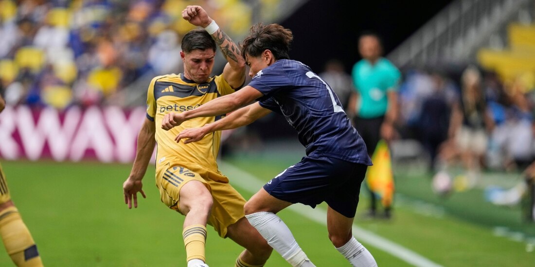Una acción del partido entre Boca Juniors y Auckland City en el Mundial de Clubes 2025