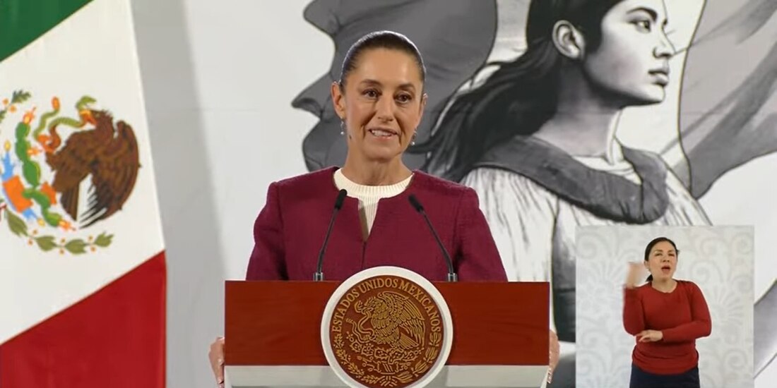 La Presidenta de México Claudia Sheinbaum en Palacio Nacional.