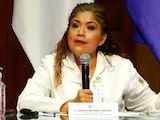 Amalia Becerra, subdirectora del Hospital Metropolitano de Nuevo León, en conferencia de prensa.
