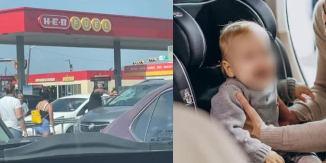 Papás rompen parabrisas para rescatar a su bebé luego de que olvidaron las llaves dentro del auto.