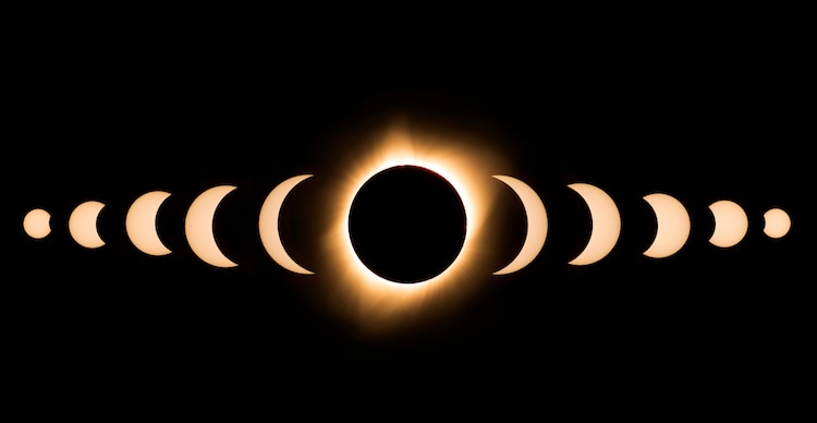 Imagen ilustrativa de un eclipse solar