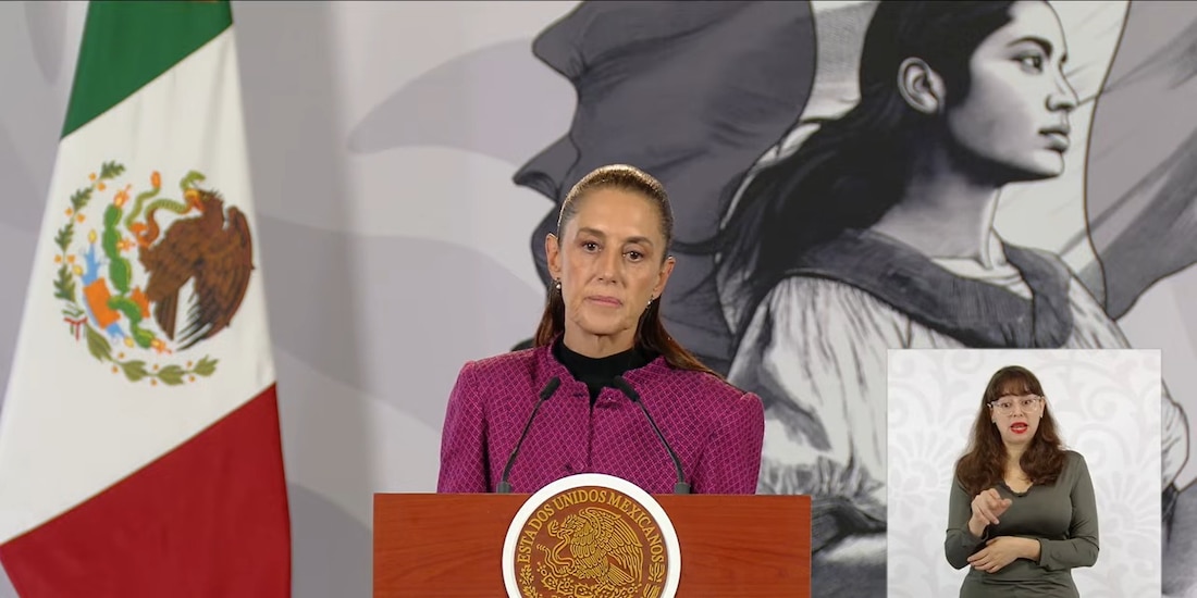 Claudia Sheinbaum en conferencia de prensa este jueves.