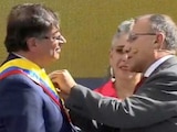 Toma de Posesión del presidente de Colombia, Gustavo Petro, quien recibe la banda presidencial