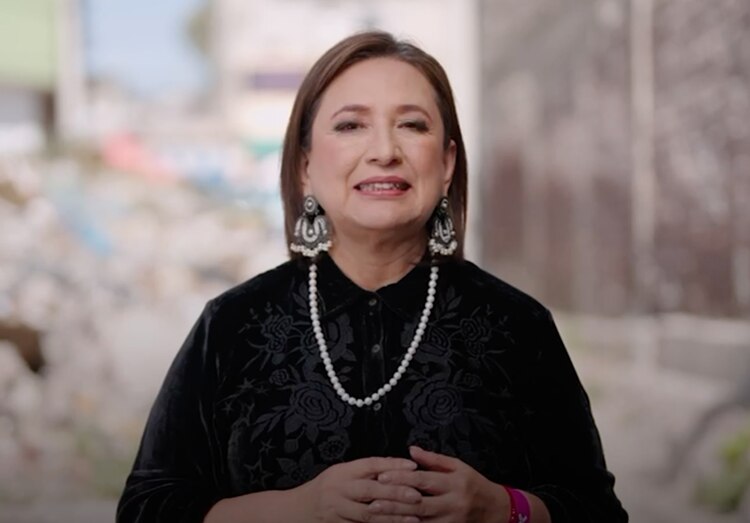 Xóchitl Gálvez da este mensaje en video.