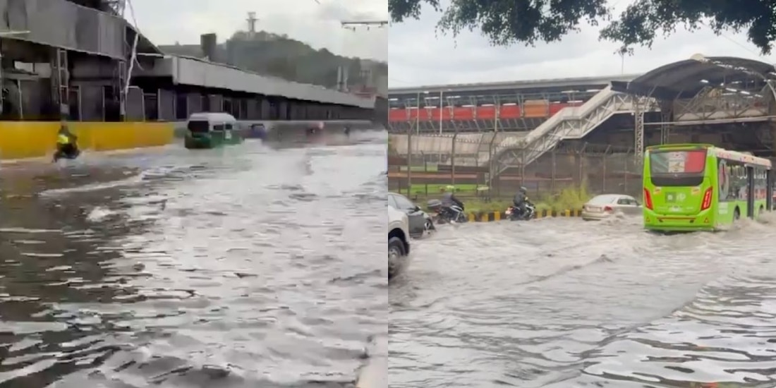 Lluvias colapsan accesos al AICM