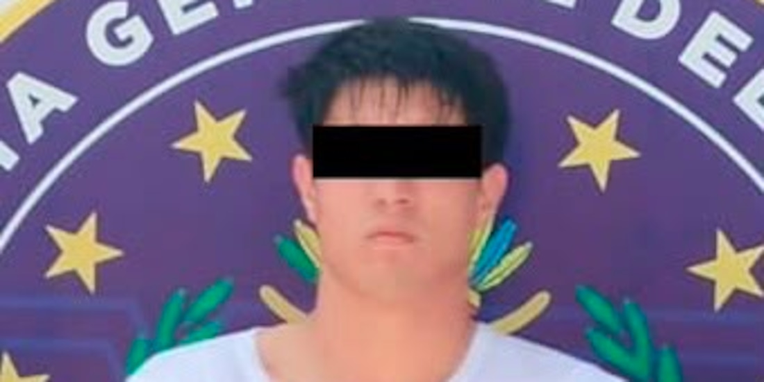 Reynier "N", alias "Palma", presunto integrante del CJNG detenido en Acapulco.