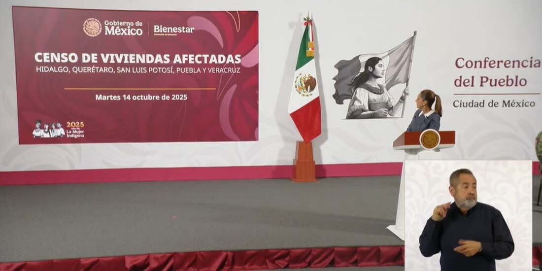 Claudia Sheinbaum, Presidenta de México, en Palacio Nacional.