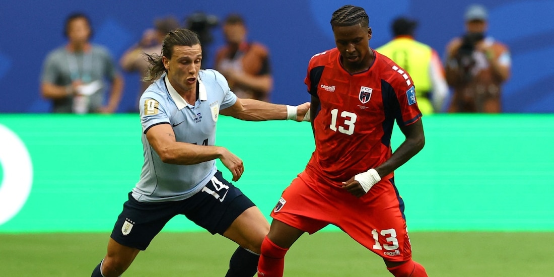 Una acción del Uruguay vs Cabo Verde, de la Copa del Mundo 2026