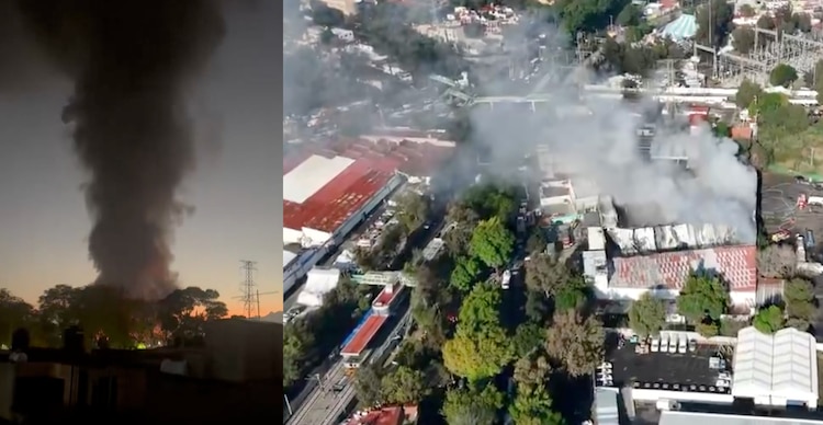 Incendio en la alcaldía Xochimilco
