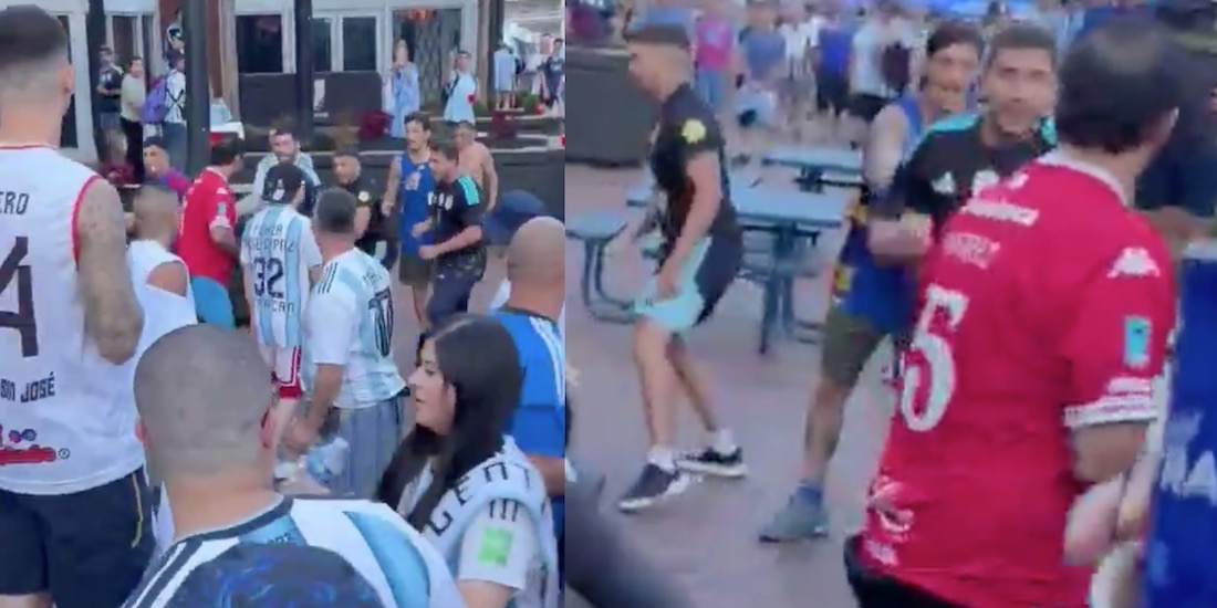 La celebración previa al partido entre Argentina e Inglaterra terminó con disturbios.