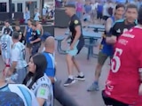 La celebración previa al partido entre Argentina e Inglaterra terminó con disturbios.
