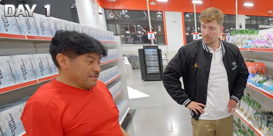 Juan García completa el reto de Mr Beast