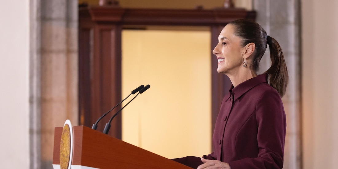 Claudia Sheinbaum, en Palacio Nacional.