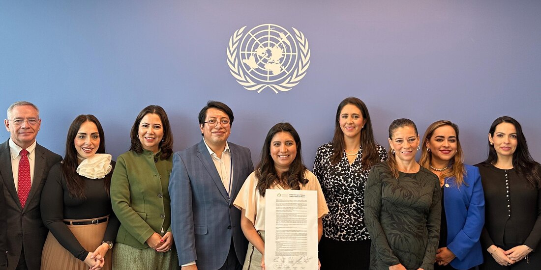 Laura Álvarez durante su participación en el Día Internacional de la Familia en la sede de la ONU, en Nueva York.