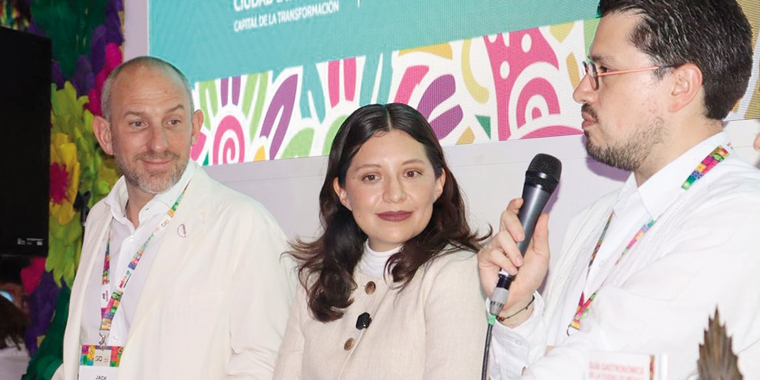 Montserrat Alonso, coordinadora de la CIVL, en el Tianguis Turístico en Acapulco, la semana pasada.
