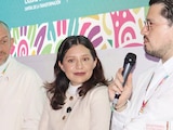 Montserrat Alonso, coordinadora de la CIVL, en el Tianguis Turístico en Acapulco, la semana pasada.