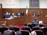 Sesión ordinaria de la Suprema Corte de Justicia de la Nación, ayer.